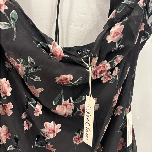 NWT For Love And Lemons Black Floral Dress - Picture 5 of 6